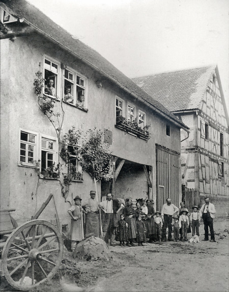 Haus in der Rittergasse in Queckborn, um 1900