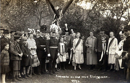Ansprache an das neue Königspaar beim Schützenfest in Wetterburg, 1927