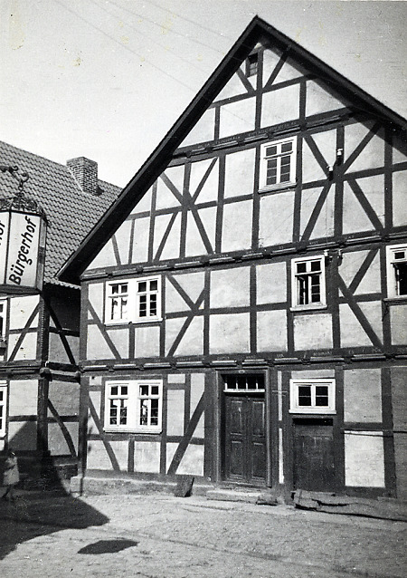 Fachwerkhaus in Waldeck, um 1935