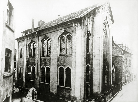 Die Synagoge in Fulda von außen, um 1910