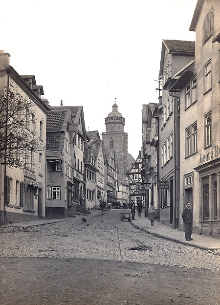 Blick in die Westheimer Straße in Homberg (Efze), um 1910?