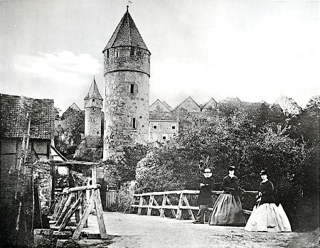 Bleichenturm und Neuer Turm in Fritzlar, 1868