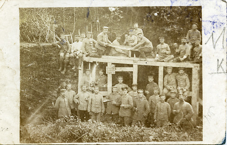 Deutsche Soldaten an der Front in Frankreich, 1916