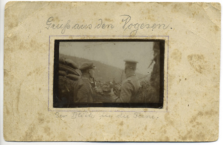 Postkarte eines Soldaten aus den Vogesen, 18. März 1916