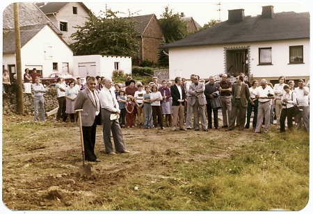Grundsteinlegung für das Dorfgemeinschaftshaus in Hangenmeilingen, 1979