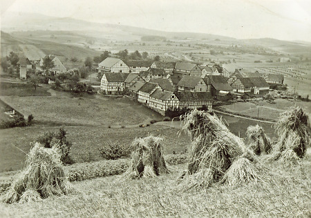 Getreidefelder am Rande von Kemmerode, um 1930
