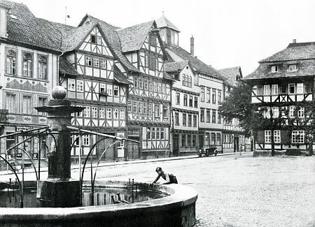 Marktplatz in Allendorf an der Werra, vor 1930