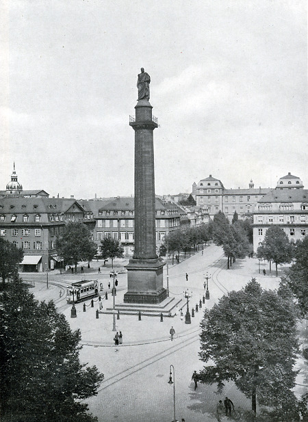 Die Ludwigssäule in Darmstadt, vor 1930