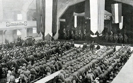 Veranstaltung der SA in der Gießener Volkshalle, Mai 1931