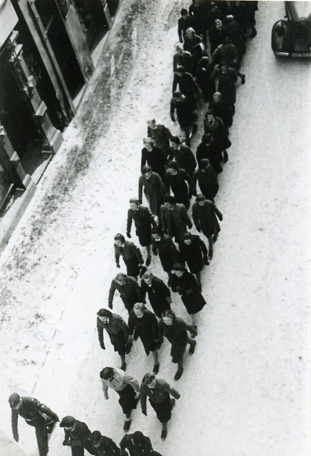 BDM beim Marsch durch Bensheim, 1935