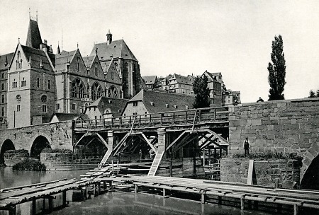 Weidenhäuser Brücke kurz vor dem Abbruch 1891, 1891