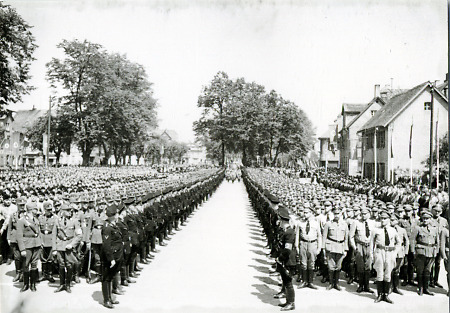 Aufmarsch beim NSDAP-Kreistag in Bensheim, 19. Juni 1938