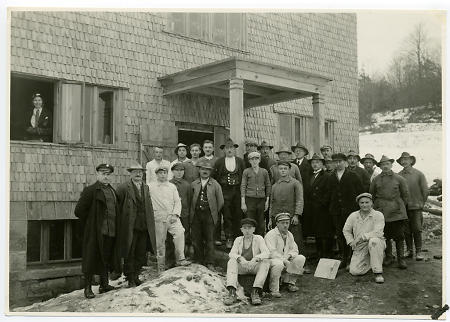 Bau des Wohnkomplexes der SA-Führerschule Neuhöfe, 1933