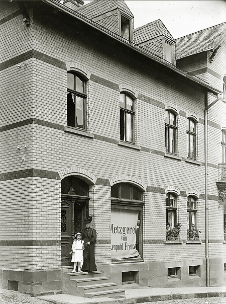 Die jüdische Metzgerei Freund in Frankenberg, um 1910