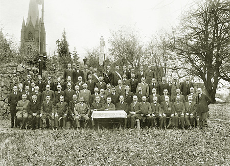 Aufnahme von Mitgliedern des Männergesangvereins Frankenberg, 1926