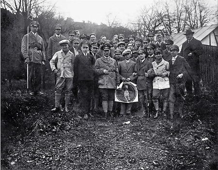 Jugendliche des Kyffhäuserjugendbundes in Frankenberg, um 1910