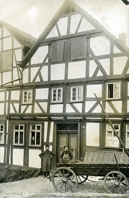 Haus Rindelaub in der Schmiedegasse in Frankenberg, um 1910