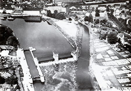 Luftbildaufnahme von Kassel, 1927