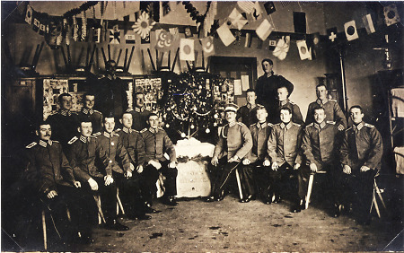 Weihnachtsfeier von deutschen Soldaten in Tsingtau, 1912