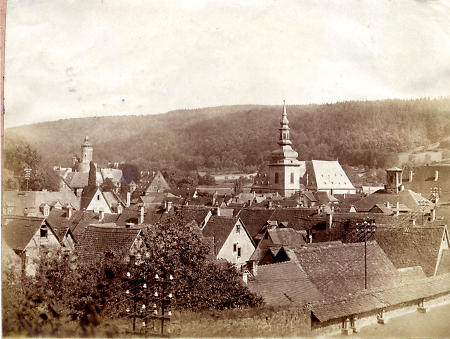 Stadtansicht von Büdingen, um 1900