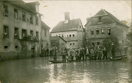 Hochwasser in der Burg zu Gelnhausen, 1924