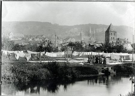Die Bleiche an der Kinzig bei Gelnhausen, um 1890