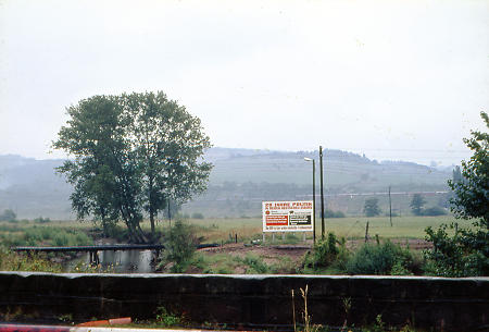 Propagandaschild auf DDR-Gebiet bei Philippsthal, 1969