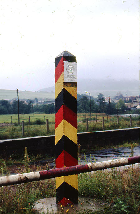 DDR-Grenzpfahl bei Philippsthal / Vacha, 1969