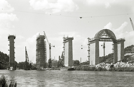 Bau der Autobahnbrücke bei Limburg 1937-1939 (19), 1937-1938