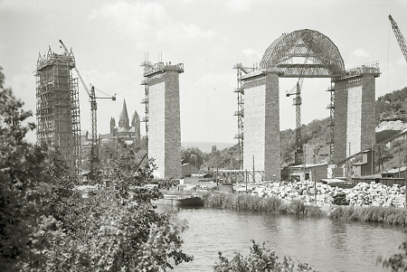 Bau der Autobahnbrücke bei Limburg 1937-1939 (20), 1937-1938
