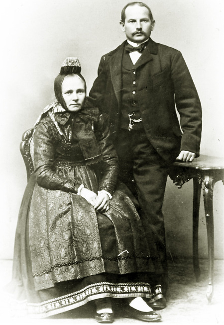 Ehepaar in Hachborn, um 1905
