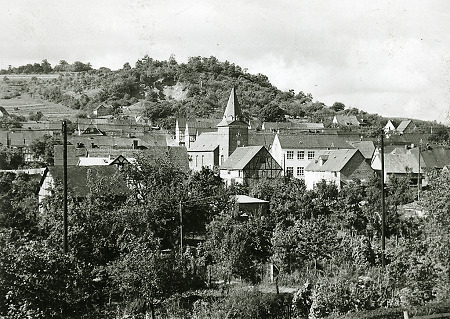 Dorfansicht von Donsbach, um 1960
