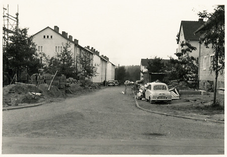 Neubausiedlung in Stadtallendorf, um 1958/60