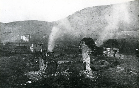 Der zerstörte Ort Berich, um 1913/14