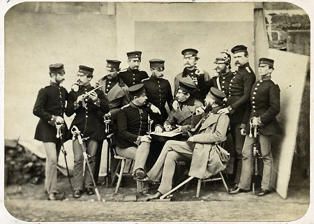 Das Offizierkorps des Waldeckischen Füsilierbataillons, 5. April 1862