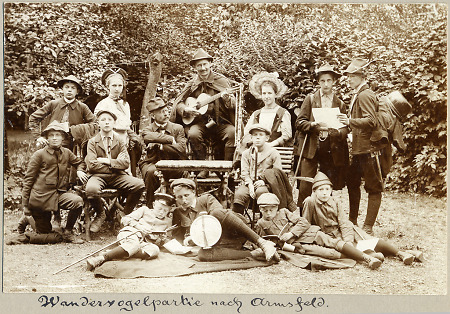 Wandervogelgruppe, vermutlich aus Wildungen, um 1912