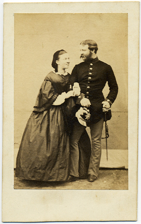Waldeckischer Offizier mit Frau, um 1865