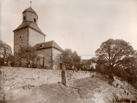 Kirche in Meimbressen von Nordwesten, um 1920