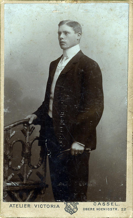 Junger Mann aus Marburg, vor 1914