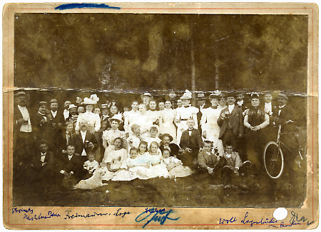 Mitglieder der Freimaurerloge in Marburg mit Familien, um 1890?