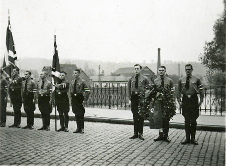 Nationalsozialisten am alten Schlachthof in Marburg, um 1933-194