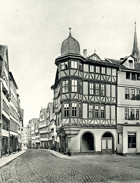 Die Brüderstraße in Kassel Ecke Renthof, vor 1914