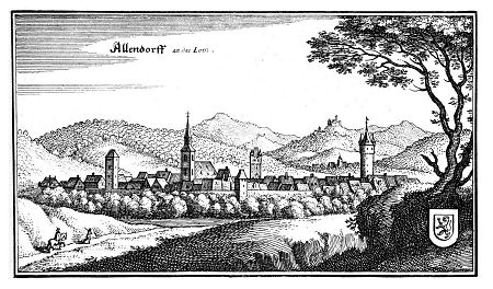 Ansicht von Allendorf (Lumda), 1646