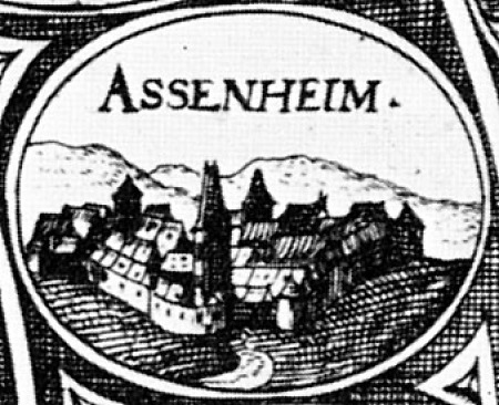Ansicht von Assenheim, 1620/21