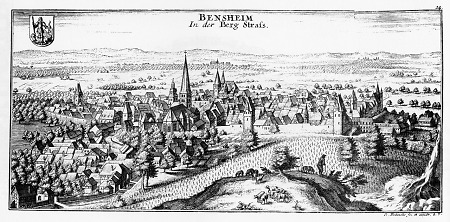 Ansicht von Bensheim, 1710