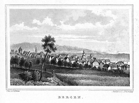 Ansicht von Bergen, 1850
