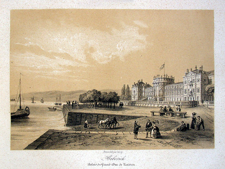 Ansicht des Biebricher Schlosses, um 1860