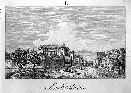 Straßenansicht von Bockenheim, 1823