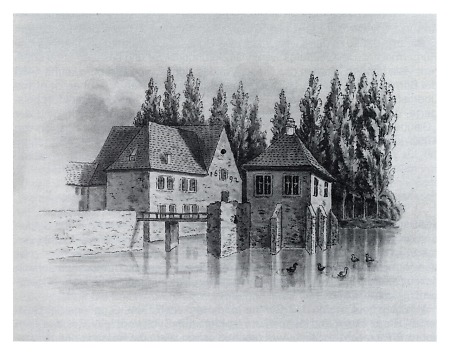 Ansicht der Bornburg, 1832