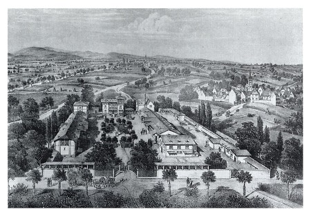 Blick auf den Luisenhof, um 1850